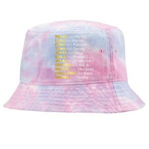 Dream Like Martin Lead Like Harriet Black History Month Tie-Dyed Bucket Hat