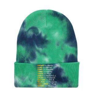 Dream Like Martin Lead Like Harriet Black History Month Tie Dye 12in Knit Beanie