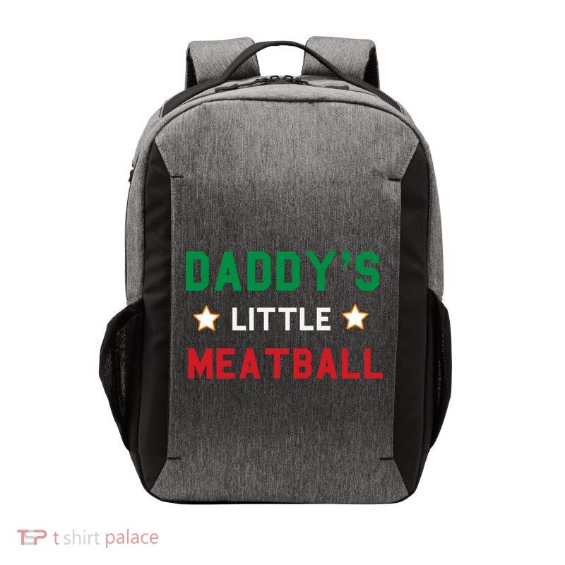 Daddy Little Meatball Italian Mom Sayings Boy Kids Girl Gift Vector Backpack