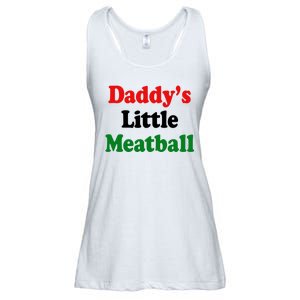 Daddy Little Meatball Italian Funny Ladies Essential Flowy Tank