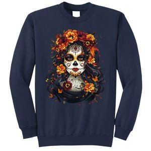 De Los Muertos La Catrina Day Of The Dead Sugar Skull Women Sweatshirt