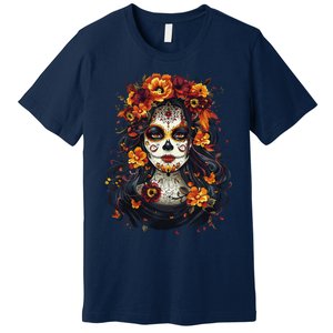 De Los Muertos La Catrina Day Of The Dead Sugar Skull Women Premium T-Shirt