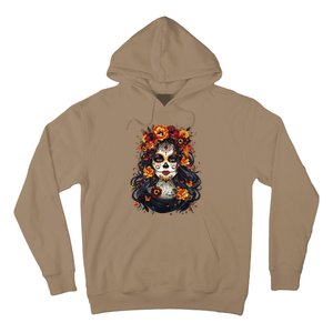 De Los Muertos La Catrina Day Of The Dead Sugar Skull Women Hoodie