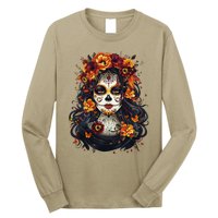 De Los Muertos La Catrina Day Of The Dead Sugar Skull Women Long Sleeve Shirt