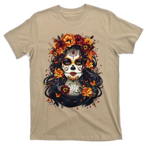 De Los Muertos La Catrina Day Of The Dead Sugar Skull Women T-Shirt