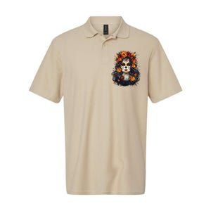 De Los Muertos La Catrina Day Of The Dead Sugar Skull Women Softstyle Adult Sport Polo