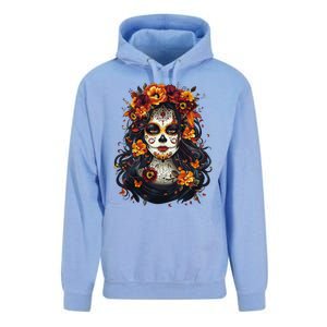 De Los Muertos La Catrina Day Of The Dead Sugar Skull Women Unisex Surf Hoodie