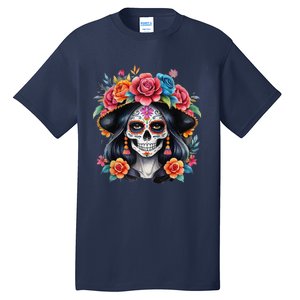 De Los Muertos La Catrina Sugar Skull Women Day Of The Dead Tall T-Shirt