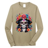 De Los Muertos La Catrina Sugar Skull Women Day Of The Dead Long Sleeve Shirt