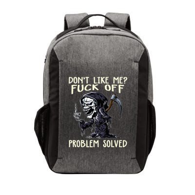 DonT Like Me Fuck Off Problem Solved Funny Grim Reaper Vector Backpack