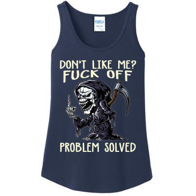 DonT Like Me Fuck Off Problem Solved Ladies Essential Tank