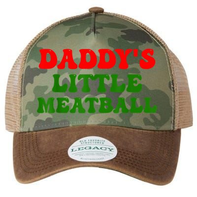 Daddys Little Meatball Funny Italian Dad Joke Legacy Tie Dye Trucker Hat