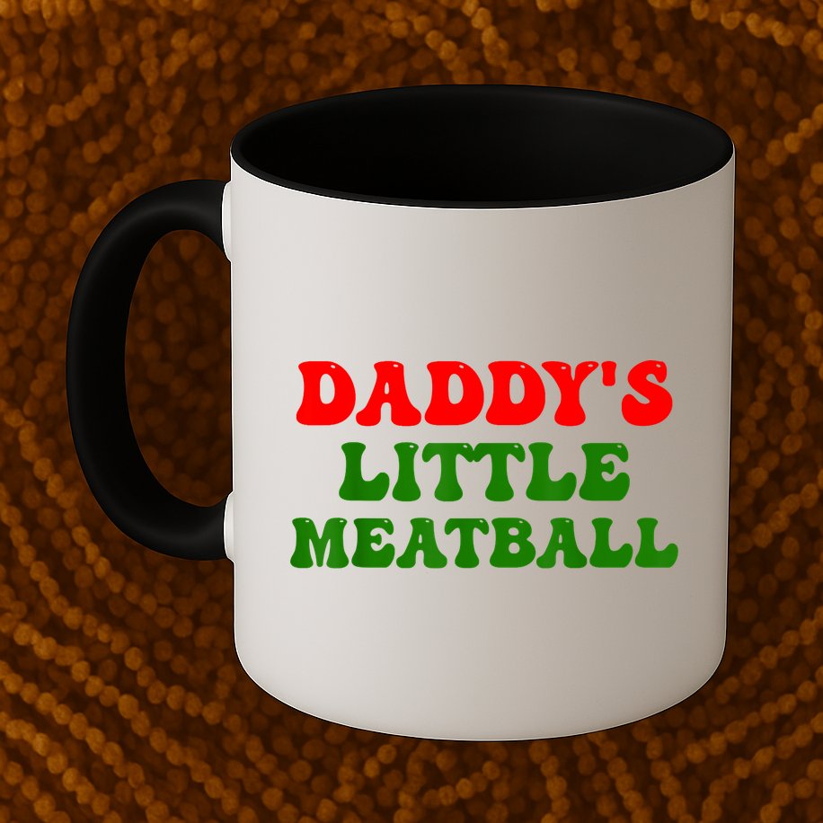 Daddys Little Meatball Funny Italian Dad Joke Mug