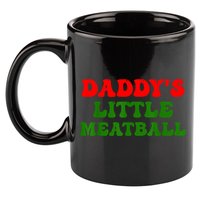 Daddys Little Meatball Funny Italian Dad Joke 11oz C Handle Ceramic Mug