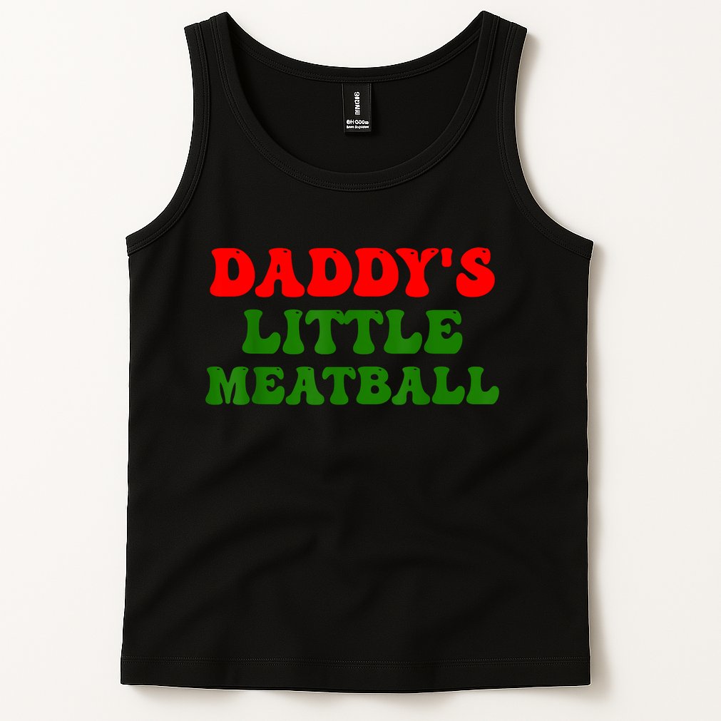 Daddys Little Meatball Funny Italian Dad Joke Tank Top