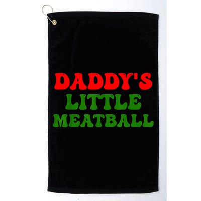 Daddys Little Meatball Funny Italian Dad Joke Golf Towel