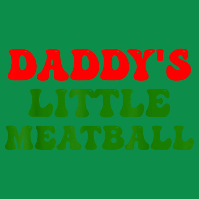 Daddys Little Meatball Funny Italian Dad Joke Women's V-Neck T-Shirt