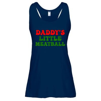 Daddys Little Meatball Funny Italian Dad Joke Ladies Essential Flowy Tank