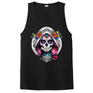 De Los Muertos La Catrina Sugar Skull Women Day Of The Dead PosiCharge Competitor Tank