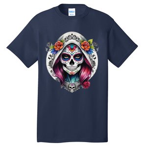 De Los Muertos La Catrina Sugar Skull Women Day Of The Dead Tall T-Shirt