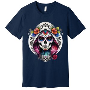 De Los Muertos La Catrina Sugar Skull Women Day Of The Dead Premium T-Shirt