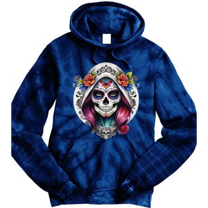 De Los Muertos La Catrina Sugar Skull Women Day Of The Dead Tie Dye Hoodie