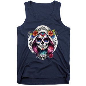 De Los Muertos La Catrina Sugar Skull Women Day Of The Dead Tank Top