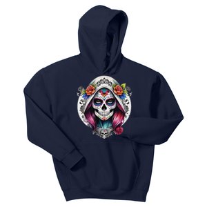 De Los Muertos La Catrina Sugar Skull Women Day Of The Dead Kids Hoodie