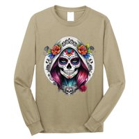 De Los Muertos La Catrina Sugar Skull Women Day Of The Dead Long Sleeve Shirt