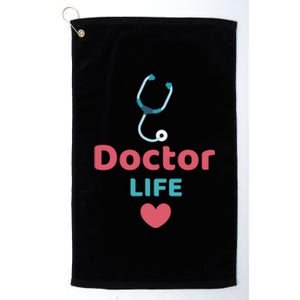 Doctor Life Medical Profession Doctors Design Medicine Gift Platinum Collection Golf Towel