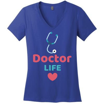 Doctor Life Medical Profession Doctors Design Medicine Gift Women's V-Neck T-Shirt
