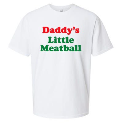 Daddy Little Meatball Italian Funny Sueded Cloud Jersey T-Shirt