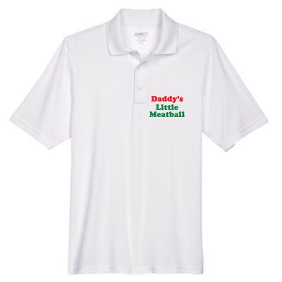 Daddy Little Meatball Italian Funny Men's Origin Performance Pique Polo