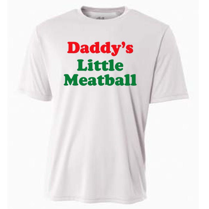 Daddy Little Meatball Italian Funny Cooling Performance Crew T-Shirt