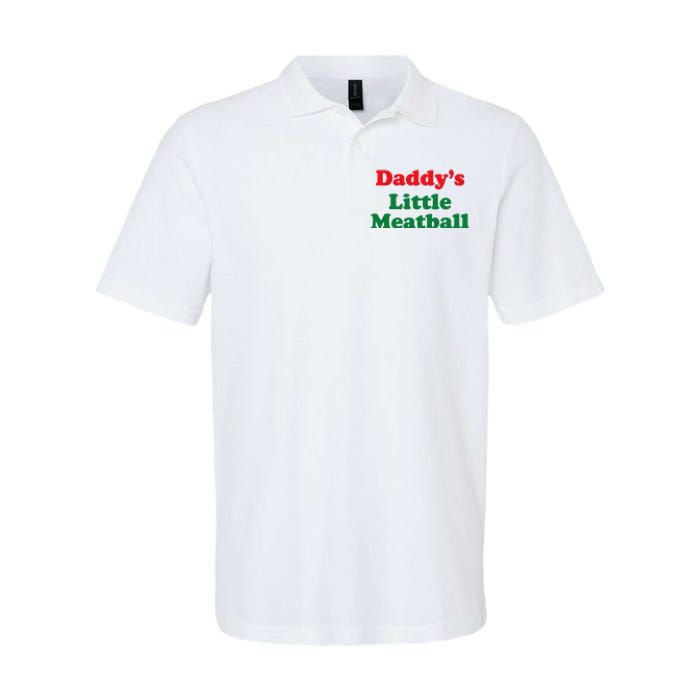 Daddy Little Meatball Italian Funny Softstyle Adult Sport Polo