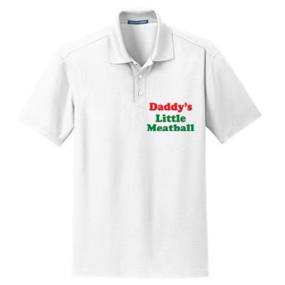 Daddy Little Meatball Italian Funny Dry Zone Grid Polo