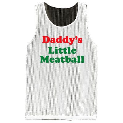 Daddy Little Meatball Italian Funny Mesh Reversible Basketball Jersey Tank