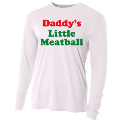 Daddy Little Meatball Italian Funny Cooling Performance Long Sleeve Crew