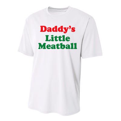 Daddy Little Meatball Italian Funny Performance Sprint T-Shirt