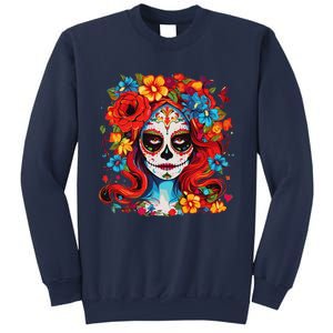 De Los Muertos La Catrina Day Of The Dead Sugar Skull Women Sweatshirt