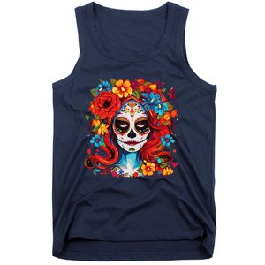 De Los Muertos La Catrina Day Of The Dead Sugar Skull Women Tank Top