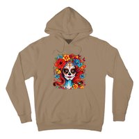 De Los Muertos La Catrina Day Of The Dead Sugar Skull Women Hoodie