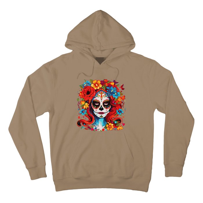 De Los Muertos La Catrina Day Of The Dead Sugar Skull Women Hoodie