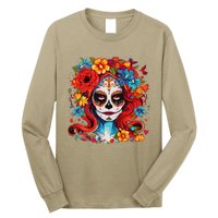 De Los Muertos La Catrina Day Of The Dead Sugar Skull Women Long Sleeve Shirt