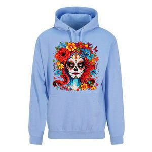 De Los Muertos La Catrina Day Of The Dead Sugar Skull Women Unisex Surf Hoodie