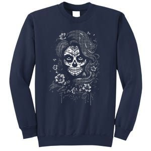 De Los Muertos La Catrina Day Of The Dead Sugar Skull Women Sweatshirt