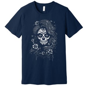 De Los Muertos La Catrina Day Of The Dead Sugar Skull Women Premium T-Shirt