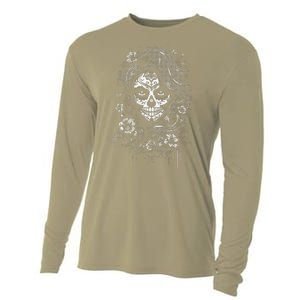 De Los Muertos La Catrina Day Of The Dead Sugar Skull Women Cooling Performance Long Sleeve Crew