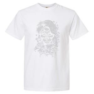 De Los Muertos La Catrina Day Of The Dead Sugar Skull Women Garment-Dyed Heavyweight T-Shirt