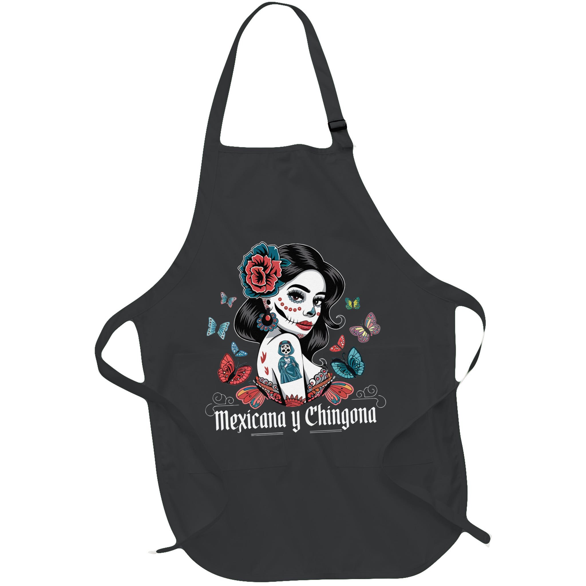 De Los Muertos La Catrina Day Of The Dead Sugar Skull Women Apron